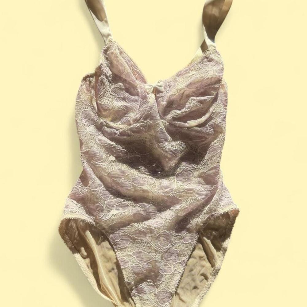 Vintage cream lilac purple